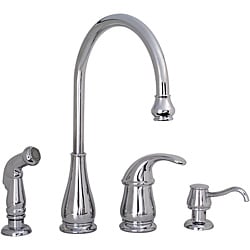 Price Pfister Treviso Single-handle Chrome Kitchen Faucet with Spray and Soap Dispenser
