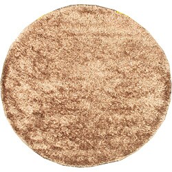 Hand-tufted Silky Shag Beige Rug (6'6 x 6'6)