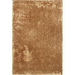 Hand-tufted Silky Shag Brown Rug (5'3 x 7'7)