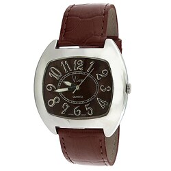 Viva Women's Silvertone Brown Watch 