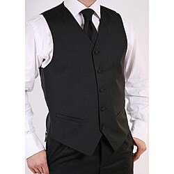 Ferrecci Men's Black 3-piece Vest Set