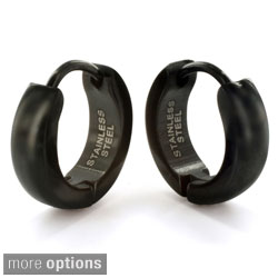 West Coast Jewelry Stainless Steel Polished Hoop Earrings