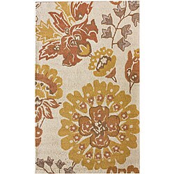 Handmade Alexa Floral Wool Rug (5' x 8')