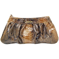 Ronella Lucci Vecceli Snake Skin Embossed Clutch