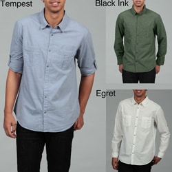 Calvin Klein Men's Roll-up Sleeve Woven Shirt