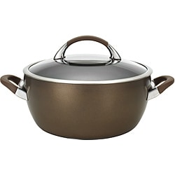 Circulon Symmetry Chocolate Hard-anodized Nonstick 5.5-quart Covered Casserole Pot