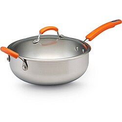 Rachael Ray II Stainless Steel 6-quart Covered Chef Pan