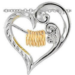Wish Ring Sterling Silver Heart Necklace
