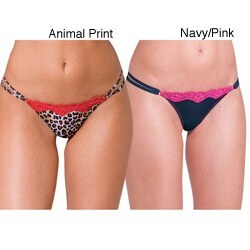 Illusion Women's Printed Mesh Low-rise Thong 