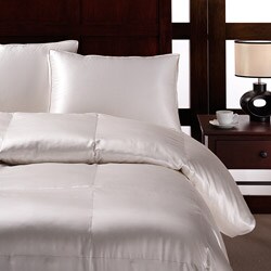 Silk Baffle Box 500 Thread Count Queen/ King-sized Down Comforter