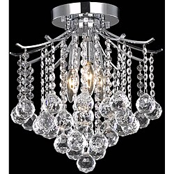 Crystal 3-light Chrome Chandelier