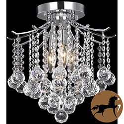 Christopher Knight Home Crystal 3-light Chrome Chandelier