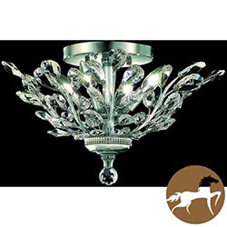 Christopher Knight Home Crystal 4-light Chrome Chandelier Flush Mount