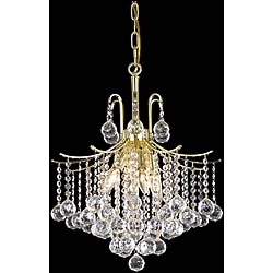 Crystal 6-light Gold Chandelier