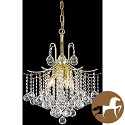 Christopher Knight Home Crystal 6-light Gold Chandelier