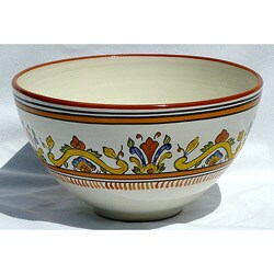 Sauvage Design Ceramic 12-inch Serving Bowl (Tunisia)