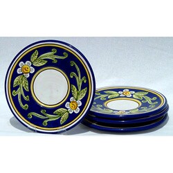 Set of 4 Citronique Design 7-inch Saucers (Tunisia)
