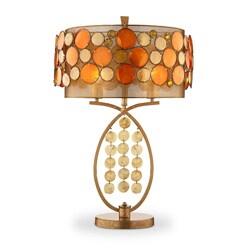 Isabela Orange Capiz Shell Table Lamp