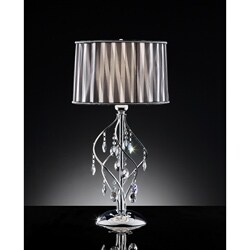 Vintage 31-inch Lady Crystal Table Lamp