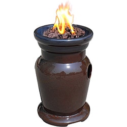 Cagney Ceramic Rust Propane Tabletop Fire Bowl
