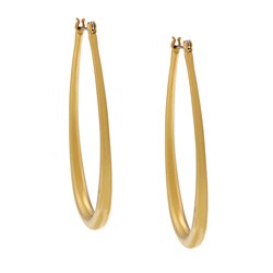 NEXTE Jewelry 14k Gold Overlay Matte Teardrop Hoop Earrings