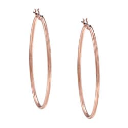 NEXTE Jewelry Rose Goldtone Oval Hoop Earrings