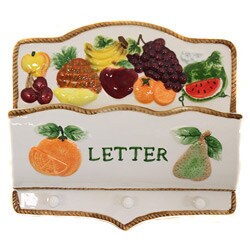 Tropical Fruit Collection Wall Hanging Mail and Key Holder