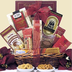 Peace & Prosperity Small Christmas Holiday Chocolate Gift Basket