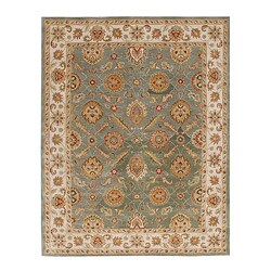 Hand-tufted Papus Green Wool Rug (12' x 15')