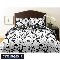 City Scene Mckenzie Floral 3-piece Full/ Queen-size Comforter Set