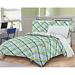 Crisscross 7-piece Full-size Bed in a Bag with Sheet Set