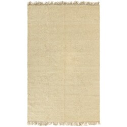 Flat-woven Earth First Natural Jute Rug (5 feet x 8 feet)