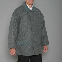Trenders Men's Grey Wool-blend Jacket