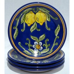 Set of 4 Citronique Design 8-inch Round Side Plates (Tunisia)