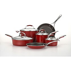 KitchenAid Gourmet Porcelain Enamel Nonstick 10-pc Cookware Set