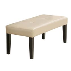 Taupe 48-inch Leather-look Bench