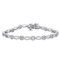 10k White Gold 1ct TDW Diamond Bracelet (H-I, I1-I2)