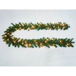 Deluxe Valley Pine 9-foot Artificial Pre-Lit Garland