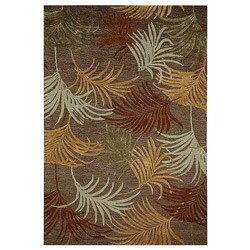 Hand-tufted 'Floral' Brown Wool Rug (3'6 x 5'6)