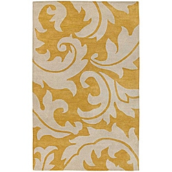 Bellona Hand-tufted Gold Wool Rug (2' x 3')
