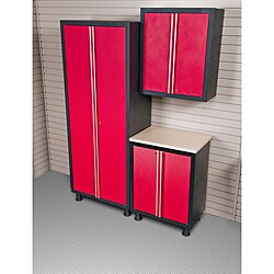 24-gauge Red System 3-piece Cabinet Set with 2-door Base Cabinet