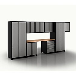 Professional Series 18-gauge Grey 9-piece Pro Series Cabinet Set