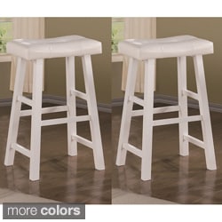 Montana 24-inch White Barstools (Set of 2)
