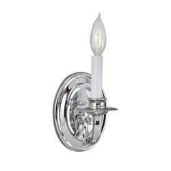 World Imports Chrome 1-Light Wall Sconce