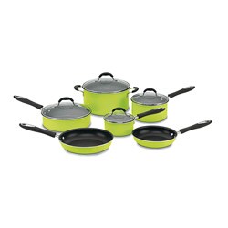 Cuisinart Advantage Lime Green 10-piece Nonstick Cookware Set