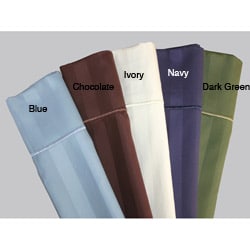 Egyptian Cotton Sateen 350 Thread Count Damask Stripe Pillowcases (Set of 2)