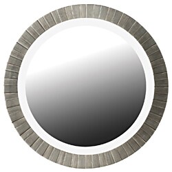 Glades Round Antique Silver Wall Mirror