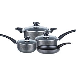 Brentwood 7-piece Nonstick Grey Aluminum Cookware Set