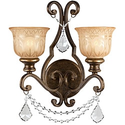 Traditional Bronze Umber 2-light Wall Sconce