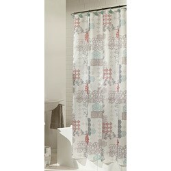 Baltic Linen Sienna Fabric Shower Curtain with Hooks